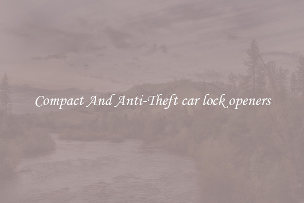 Compact And Anti-Theft car lock openers