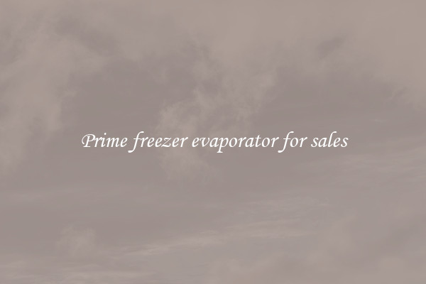 Prime freezer evaporator for sales