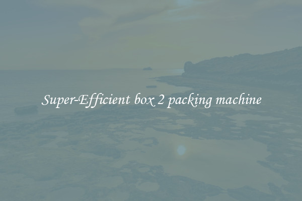 Super-Efficient box 2 packing machine