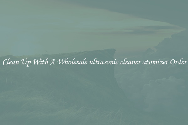 Clean Up With A Wholesale ultrasonic cleaner atomizer Order