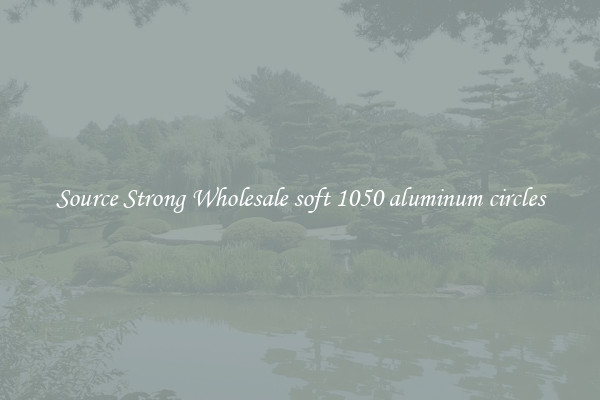 Source Strong Wholesale soft 1050 aluminum circles