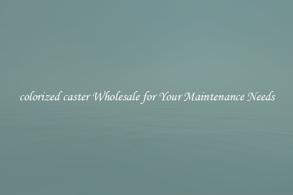 colorized caster Wholesale for Your Maintenance Needs