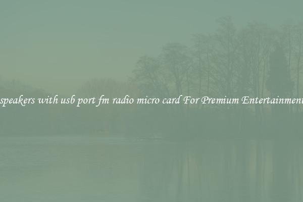 speakers with usb port fm radio micro card For Premium Entertainment